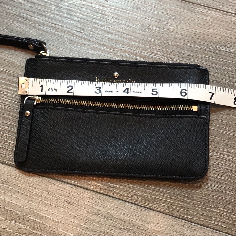 Kate Spade Bee Mika’s Pond Black Saffiano Leather Wristlet/Wallet - Picture 5 of 10
